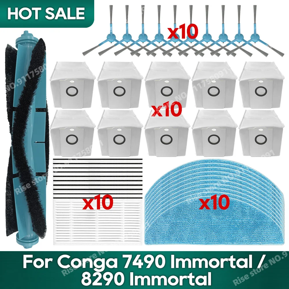 Compatible for Cecotec Conga 7490 Immortal / 8290 Immortal Mop Replacement filter Accessories Spare Parts