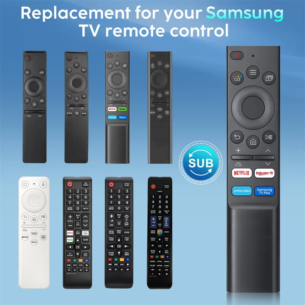Remote Control for Samsung TV Replacement Universal Remote Compatible Frame Serif Crystal UHD Neo QLED OLED 4K 8K Smart TVs