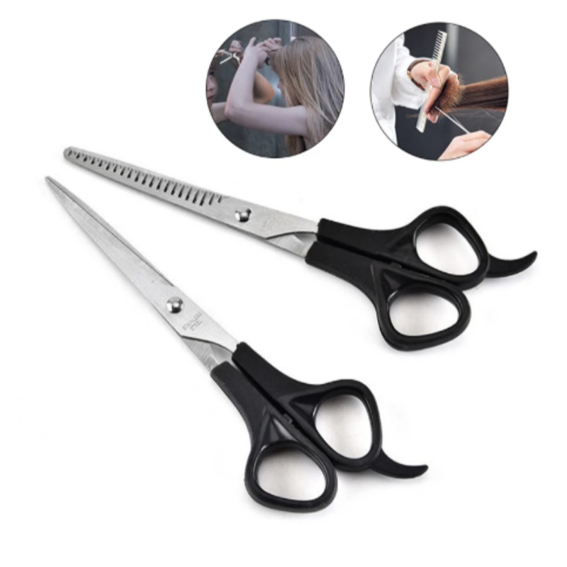 Juego de tijeras de peluquería para salón, Kit de tijeras de 6 pulgadas, herramienta para cortar el cabello, peine de adelgazamiento, accesorios de peluquero, 3 uds./Set