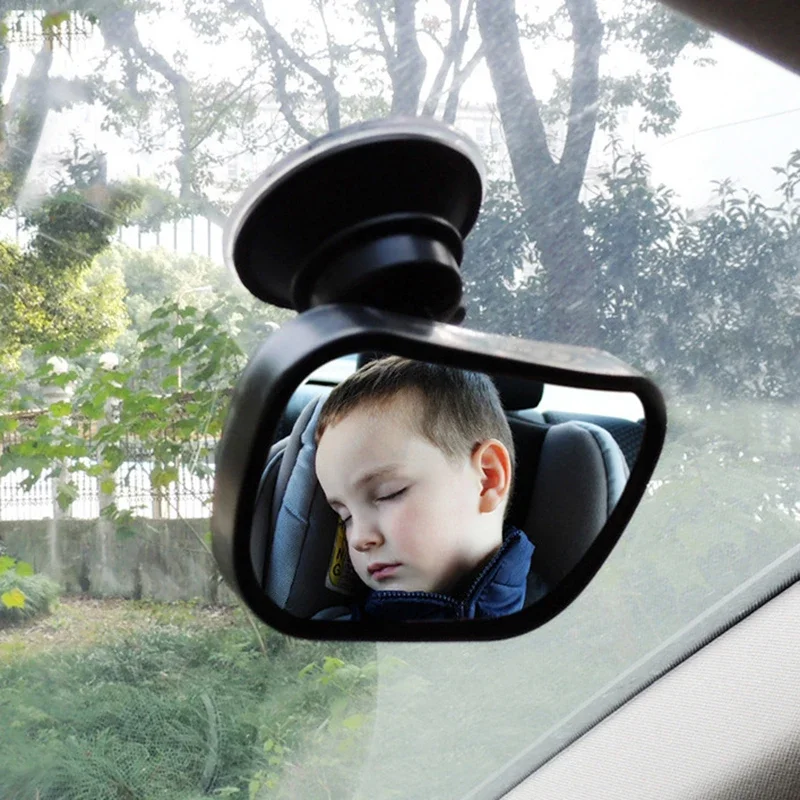 Espelho do bebê 2 em 1 mini crianças espelho traseiro convexo vista do assento traseiro do carro ajustável auto crianças monitor acessórios do carro