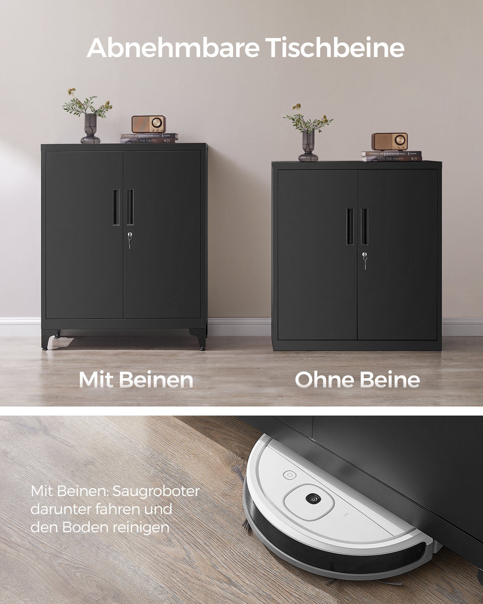 SONGMICS archiefkast archiefkast, multifunctionele kledingkast, kantoorgarderobe met 2-deurs