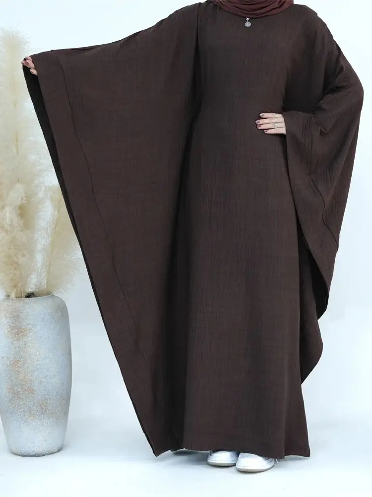 女性のためのラマダンクマールリネンアバヤ、ラマダン、eid、dubai、イスラム教徒、マキシドレス、kebaya、カフタン、abayas、モロッコのドレス