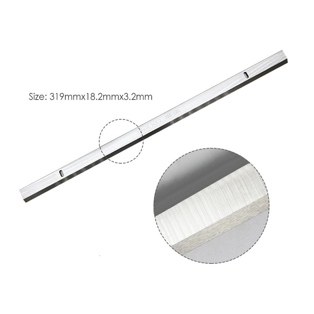 2 pz 319x18.2x3.2mm coltelli lama pialla HSS singolo bordo pialla utensile da taglio per JET JWP-12 COBRA GMC Ryobi AP13 MA1931 CT-340