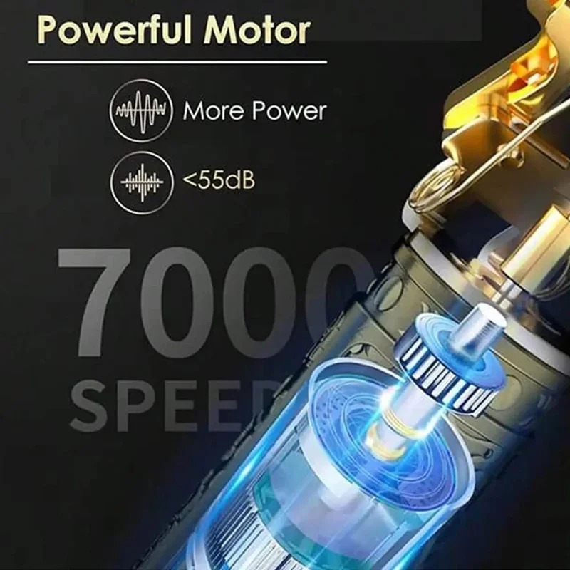 Vintage Cordless Hair Clipper Trimmer USB Fast Charging Portable Electric Shaver Barber Professional Hair Cutting Machine