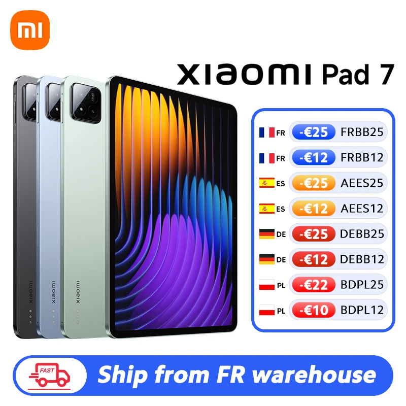 Xiaomi Pad 7 Globale Version Mi Tablet Snapdragon 7+ Gen 3 11,2" 3,2K 144Hz Display Adreno GPU 45W Turboladung 8850mAh