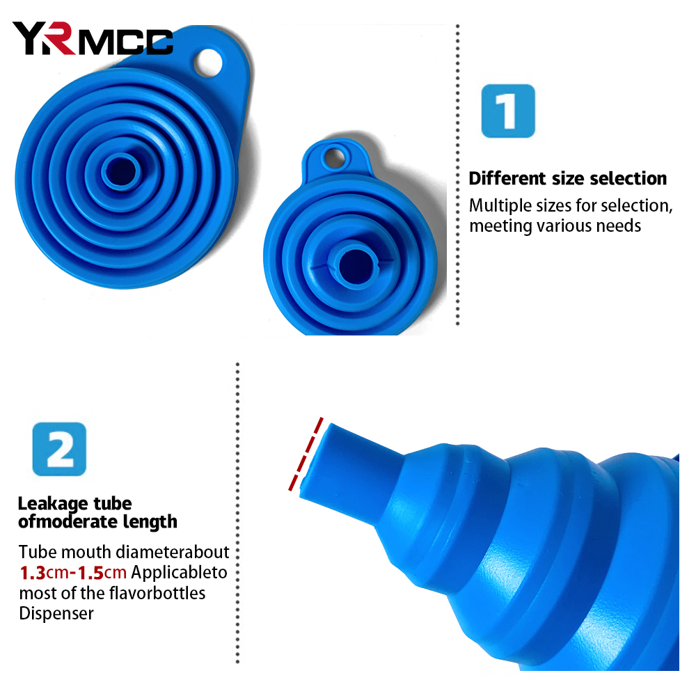 2 個折りたたみ車エンジン漏斗シリコーン液体漏斗ワッシャーエンジンオイルガソリン変更ツールオートバイ車のアクセサリー