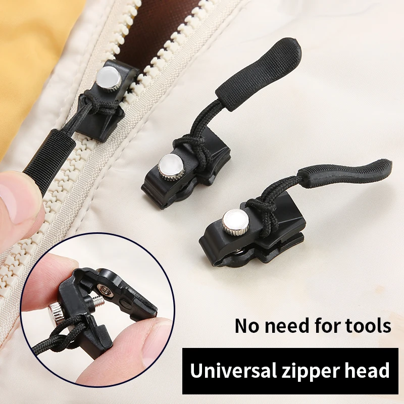 Extractor deslizante de cremallera de Metal desmontable Universal, Kit de reparación instantánea desmontable, cerraduras de palanca de repuesto DIY para ropa y equipaje