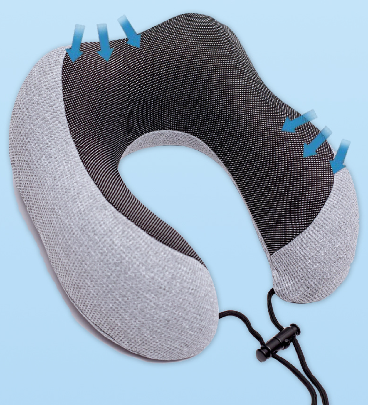 Almohadas de espuma viscoelástica en forma de U para el cuello, almohada de viaje suave, almohada de masaje para el cuello, almohada de avión para dormir, cuidado de la salud Cervical