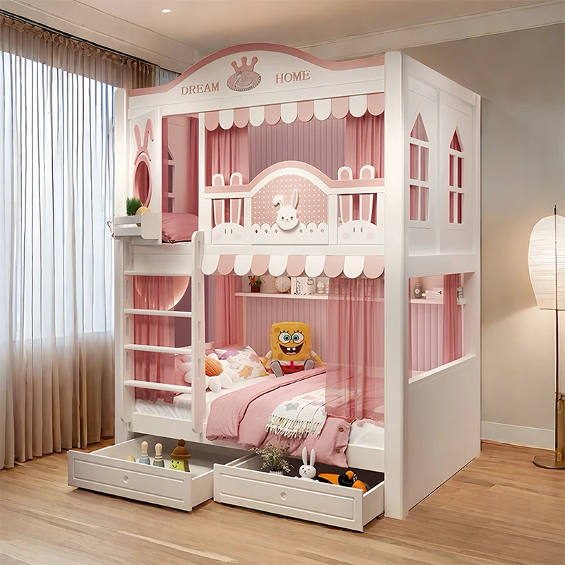 ตกแต่งเก็บเตียงเด็กออกแบบโมเดิร์นเตียงเด็กเตียงไม้ญี่ปุ่นสีขาว Lit Cabane Enfant เฟอร์นิเจอร์สําหรับ Home