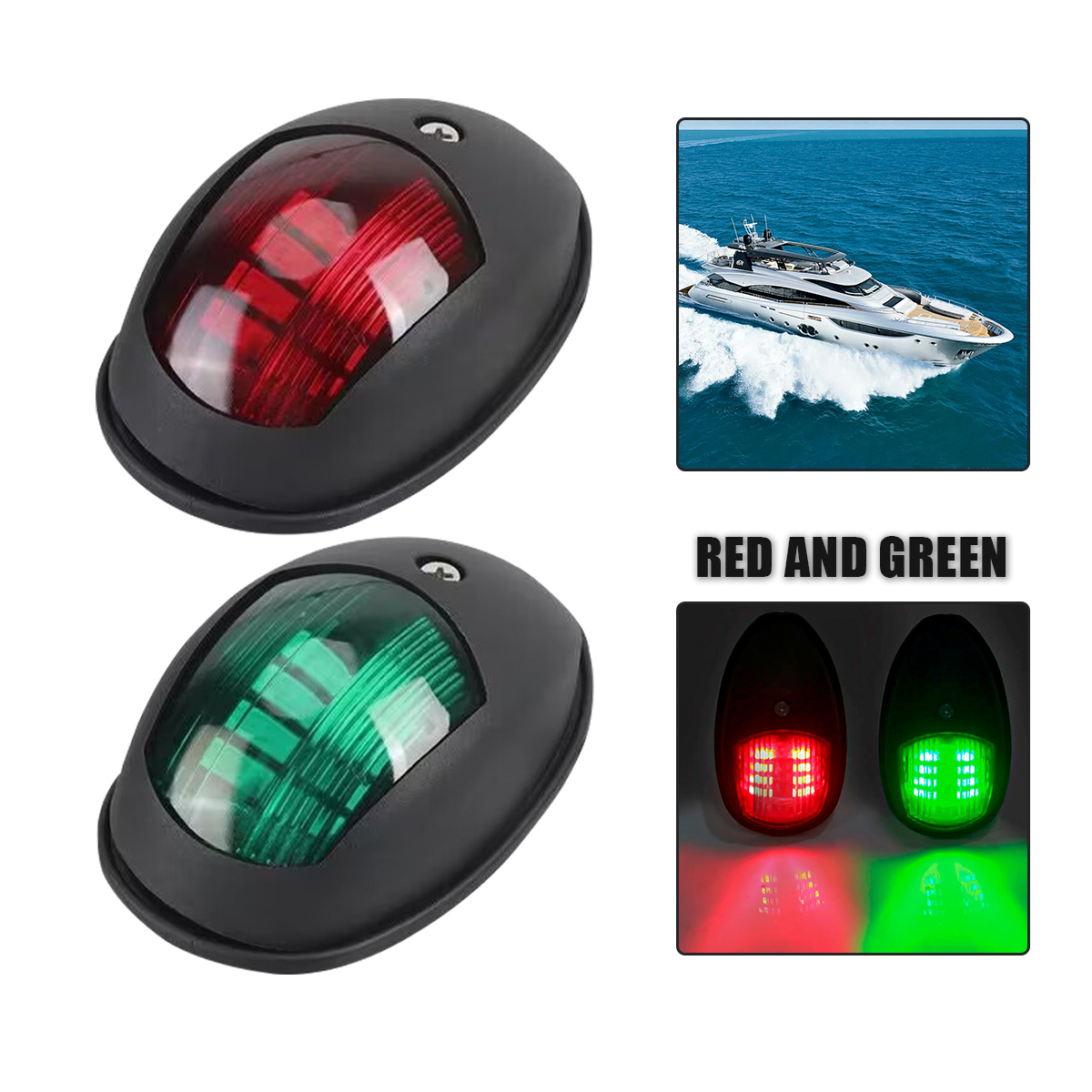 10-30V LED Navigation Licht Signal Warnung Wasserdichte Lampe Steuerbord Port Seite Anzeige Für Marine Boot Yacht Lkw anhänger Van