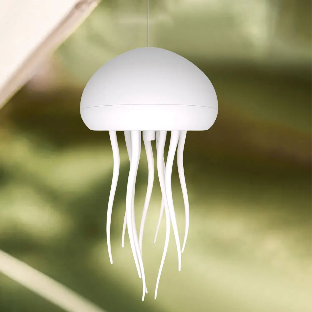 Luz de noche de medusas de dibujos animados, lámpara de mesita de noche con gradiente RGB, Linda Medusa, Control de voz, carga tipo C, LED