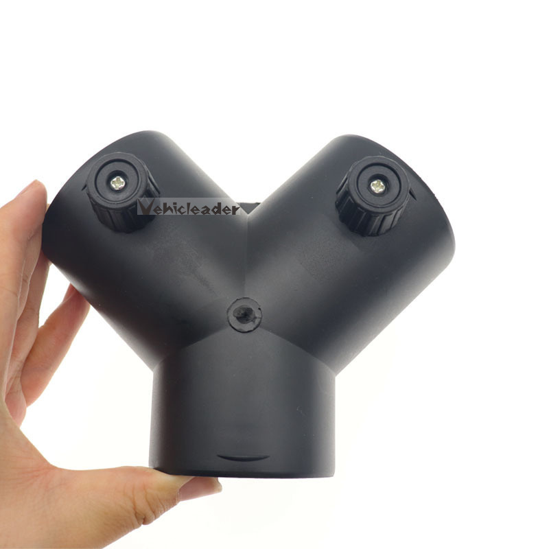 車のヒーターエアベントダクト 60 ミリメートル/75 ミリメートル Y T ピース排気コネクタ w/デュアル調整バルブフラップベバストディーゼルパーキングヒーター