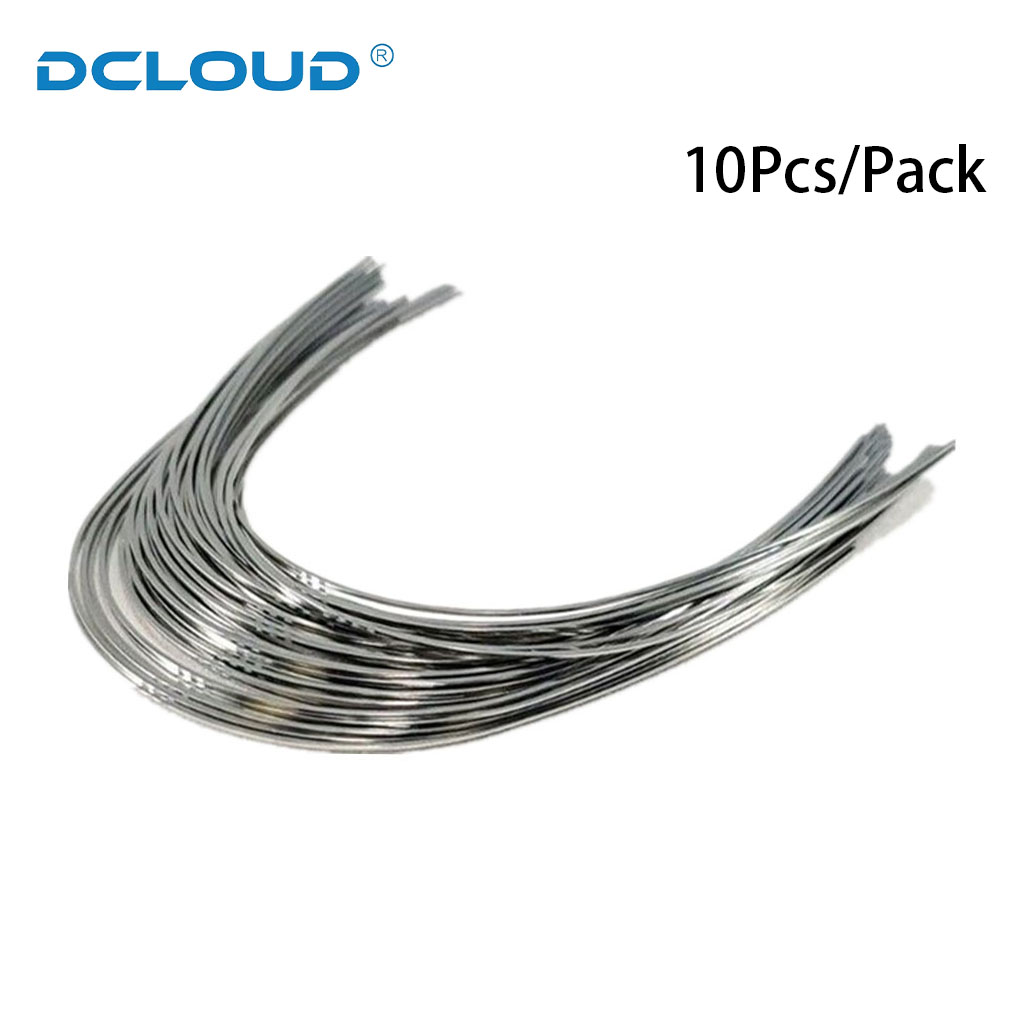 100Pcs/10Packs Dental Orthodontic Wires Niti Super Elastic Ovoid Form Round/Rectangular Archwire Dentistry Ortho Materials