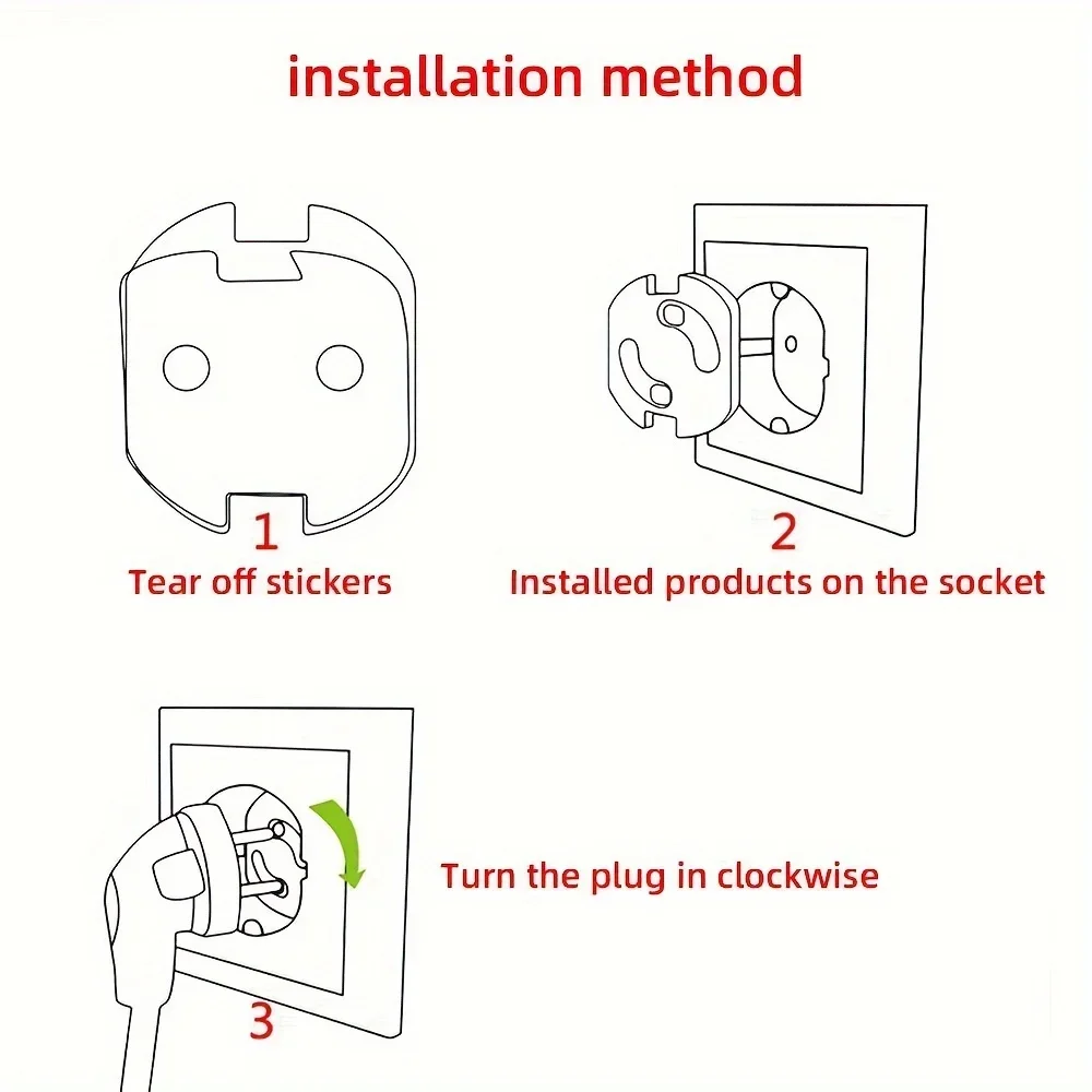 Baby Safety Socket Covers 10pcs Electrical Plastic Outlet Protectors Child Safe Socket Security Protection