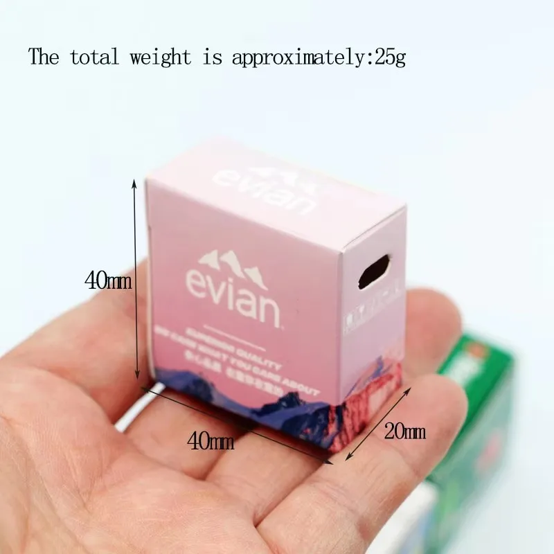 1:6 Scale Mini Miniature Simulation Beer Mineral Water Drink With Box Model For Bjd Ob11 Figures Dolls House Accessorie Kids Toy