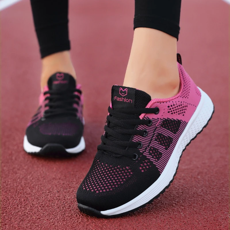 2024 frauen Sport Schuhe Mode Plattform Turnschuhe Damen Frühling Winter Wohnungen Laufschuhe für Frau