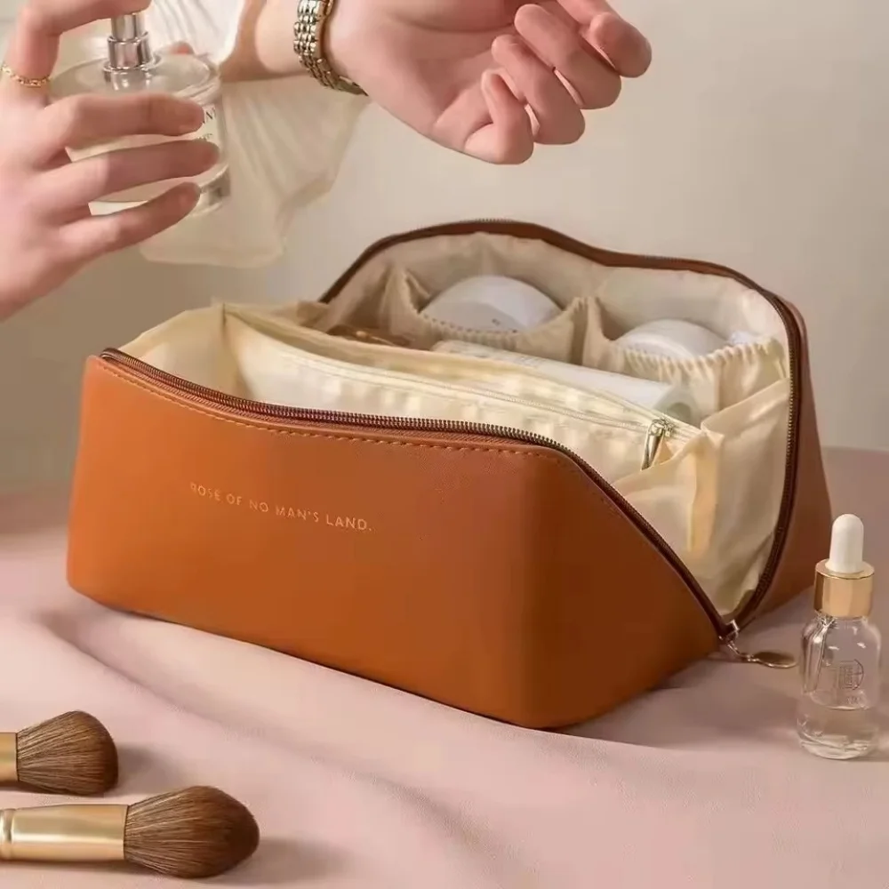 Borsa portaoggetti portatile per cosmetici da viaggio Borsa per trucco di grande capacità Borsa da toilette impermeabile per bellezza e cura della pelle