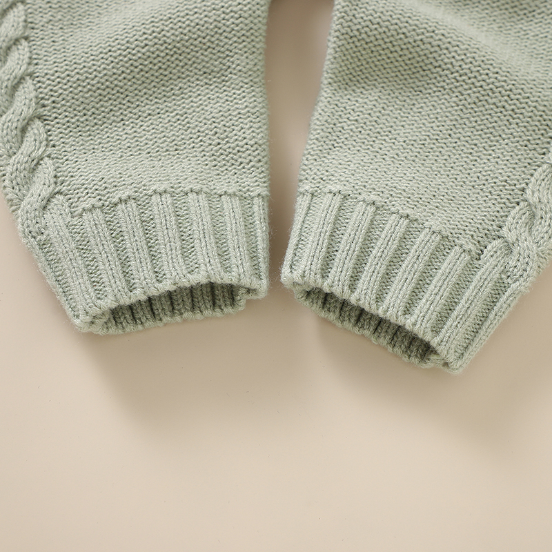 Neonati maschi Pagliaccetti senza maniche Vestiti 0-18 m Neonati Tute lavorate a maglia tinta unita Outfit Primavera Autunno Abbigliamento per bambini