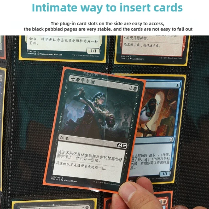 Mtgトレーディングコレクション用の9つのポケット、360のサイドローディングポケット、カードスポーツフォルダー、アルバムカードコレクションホルダー付きバインダーカード