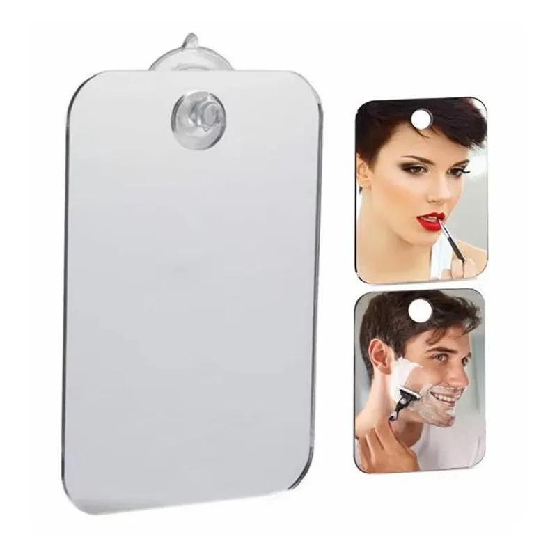 1 stks acryl spiegel met muur zuig douchespiegel voor man scheren vrouwen make-up draagbare reizen badkamer accessoires