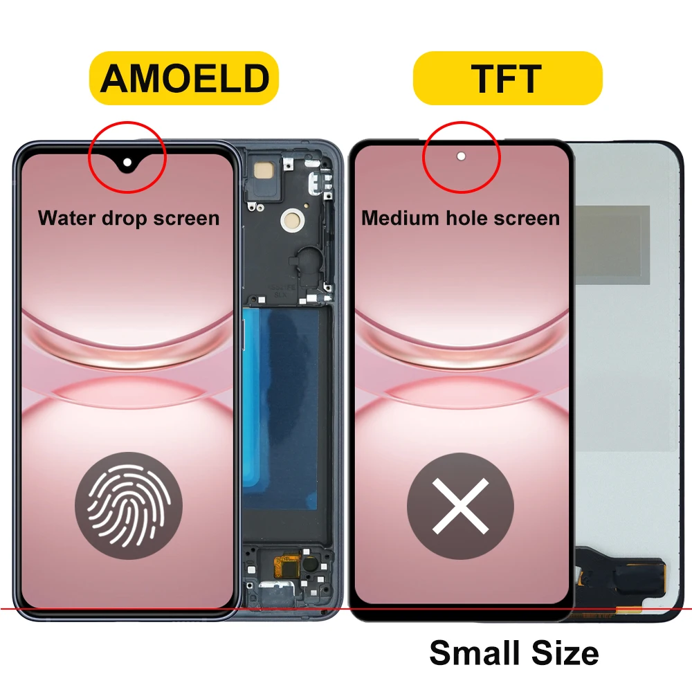 AMOELD For Samsung Galaxy S21FE 5G G990B G990U LCD Display Touch Screen Digitizer with Frame For Samsumg S21 FE LCD