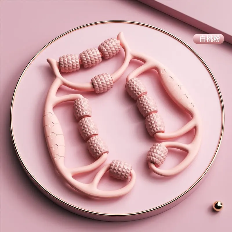 12 rodadas de equipamento de massagem de relaxamento e alongamento muscular de emagrecimento de perna circular, artefato de emagrecimento de perna, braçadeira circular de perna