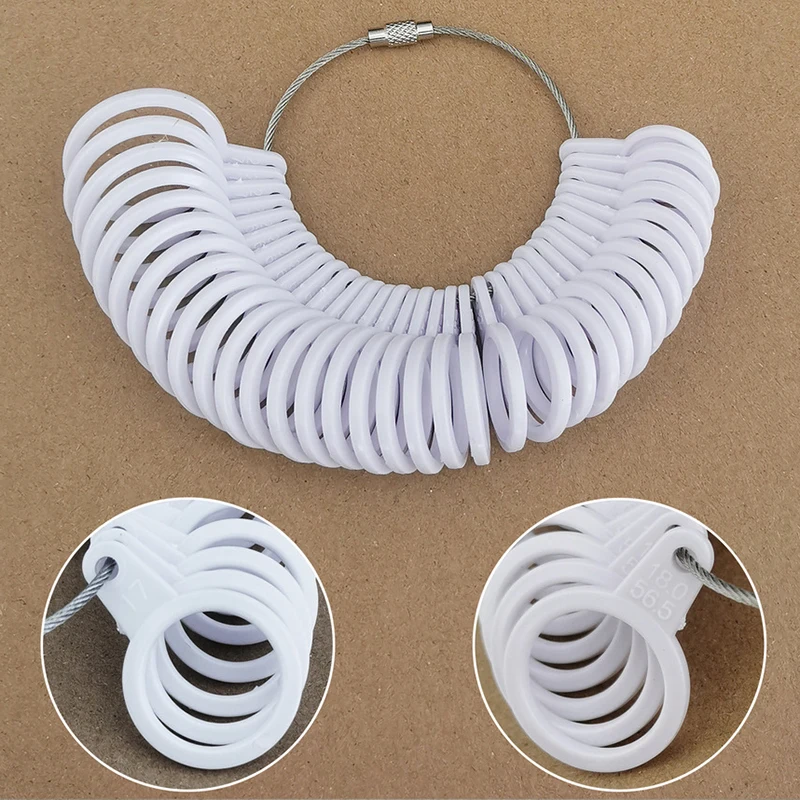 Plastic Rings Jewelry Finger Size Measuring Tool Detachable Ring Size Ring Measuring Jewelry Equipment New 2023