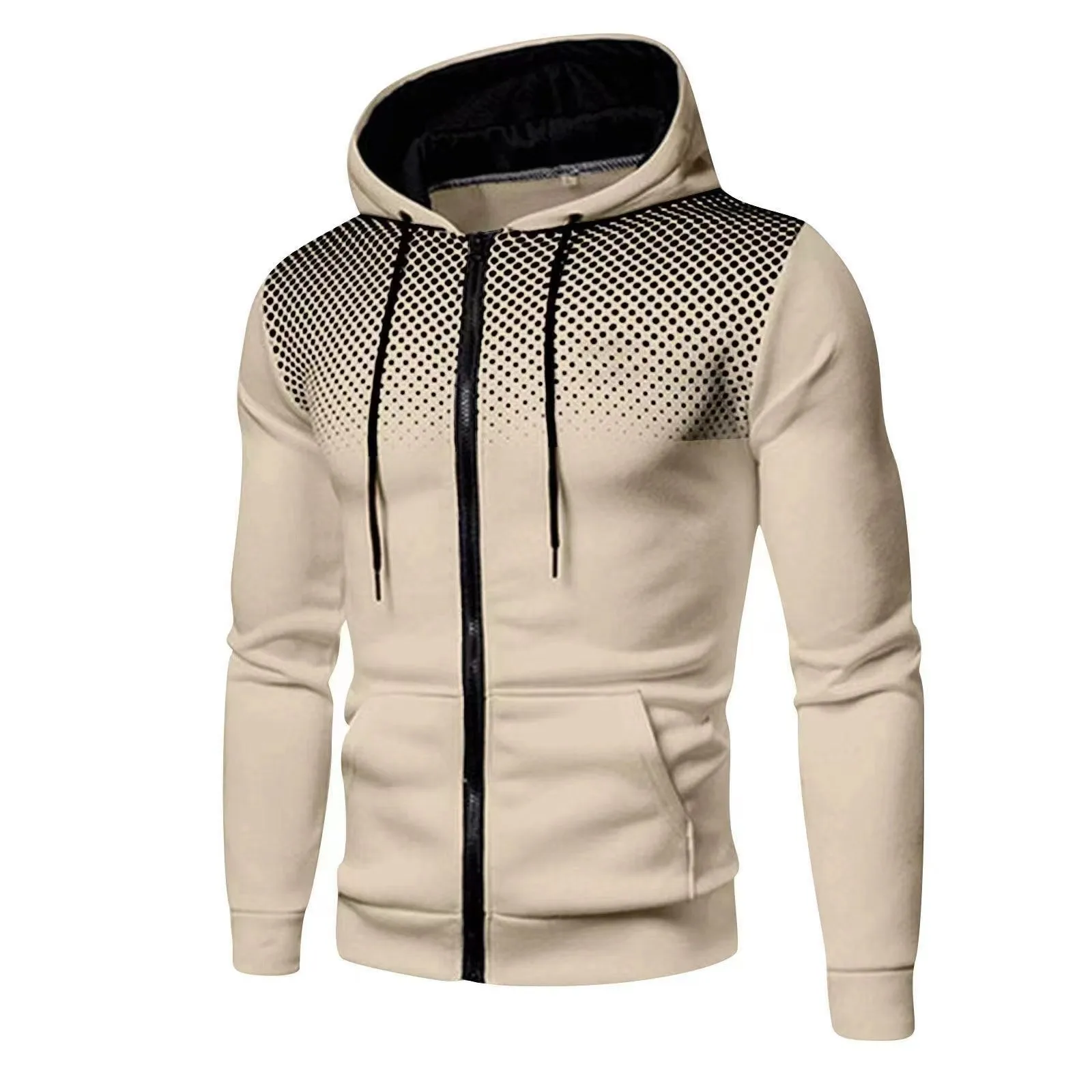 2025 nuovi uomini autunnali felpe giacca a maniche lunghe con cappuccio chiusura con cerniera giacca felpe con cappuccio maschili felpa slim fit abbigliamento maschile