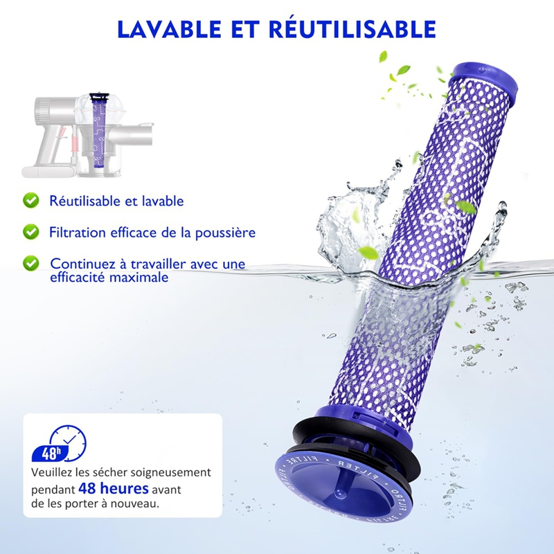 Tempat sampah untuk Dyson V6 DC58 DC59 DC62 DC74 penyedot debu, antarmuka tempat sampah suku cadang, bagian no.965660-01