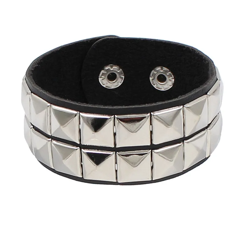 2022 PUหนังStuddedสร้อยข้อมือPunkสร้อยข้อมือGothสร้อยข้อมือGothic Rivet Buckleสายรัดข้อมือสําหรับผู้ชายผู้หญิง