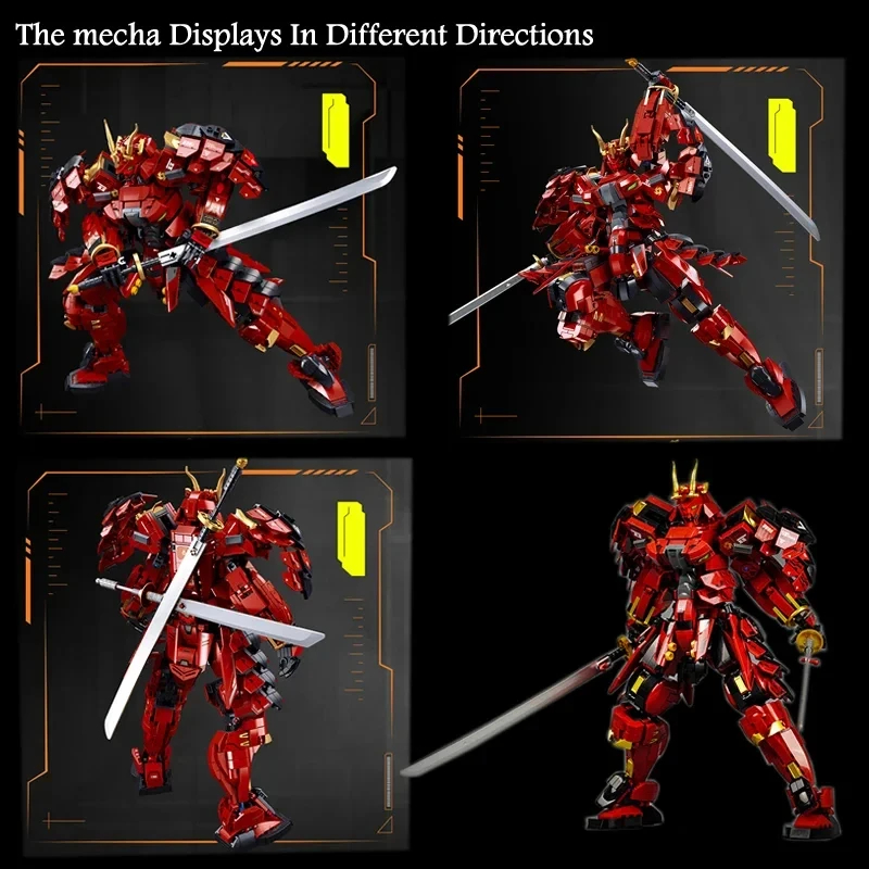 Xinban-flame Warrior mechaビルディングブロック,モデルレンガ,mechの置物,オフィスの装飾ディスプレイ,子供のおもちゃ,DIY,923個