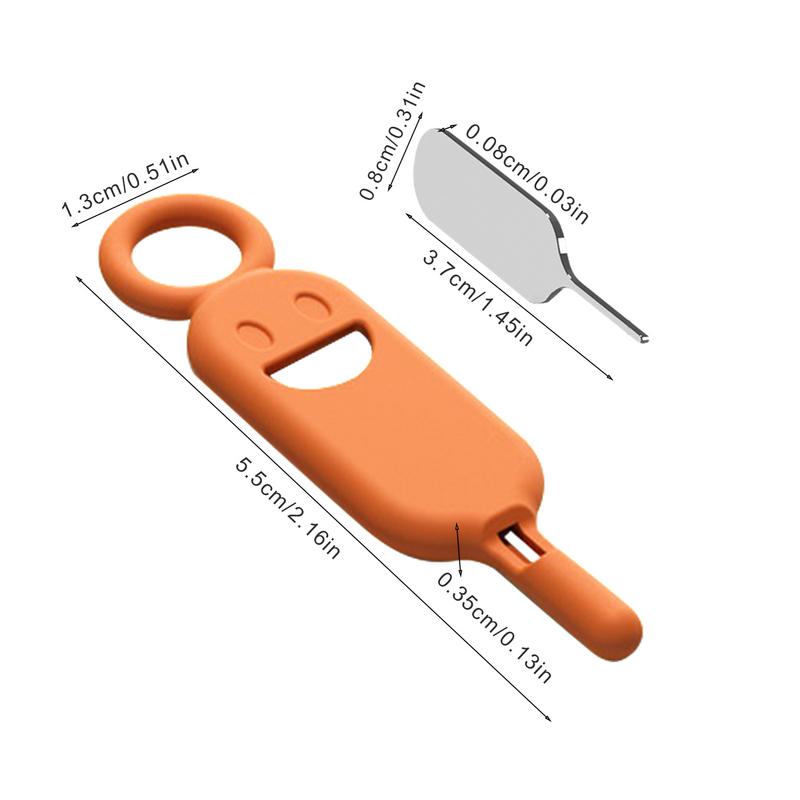 Anti-Lost Card Eject Pin 2-in-1 Anti-Lost Card Eject Pin Needle mit Aufbewahrungskoffer Handy-Kartenschutz Ejector Pin