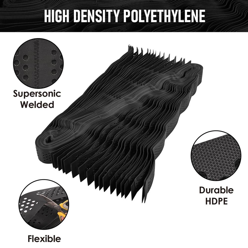 Ground Grid Gravel Stabilizer Geo Cell 4'' Depth 9.8x16.4 ft Durable HDPE Material Multi-Purpose Geocell Great Bearing Capacity