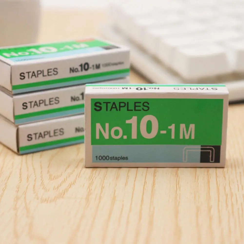 1/2/5/10Box No.10 Staple Smooth Not Lagging Solid Metal 5*2.7*1cm Staple Box