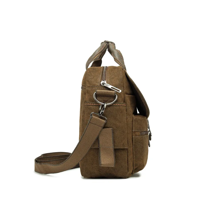 Borse a tracolla in tela retrò borsa a tracolla multifunzione da uomo borsa da viaggio per il tempo libero Toolkit confezione Vintage mallet