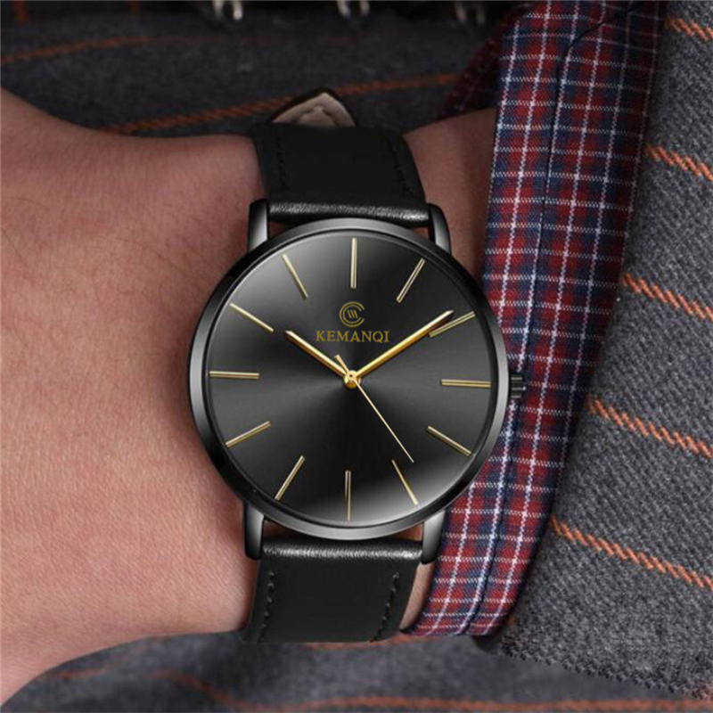 Reloj de pulsera ultrafino para hombre, cronógrafo de cristal azul, marca de lujo superior, erkek kol saati