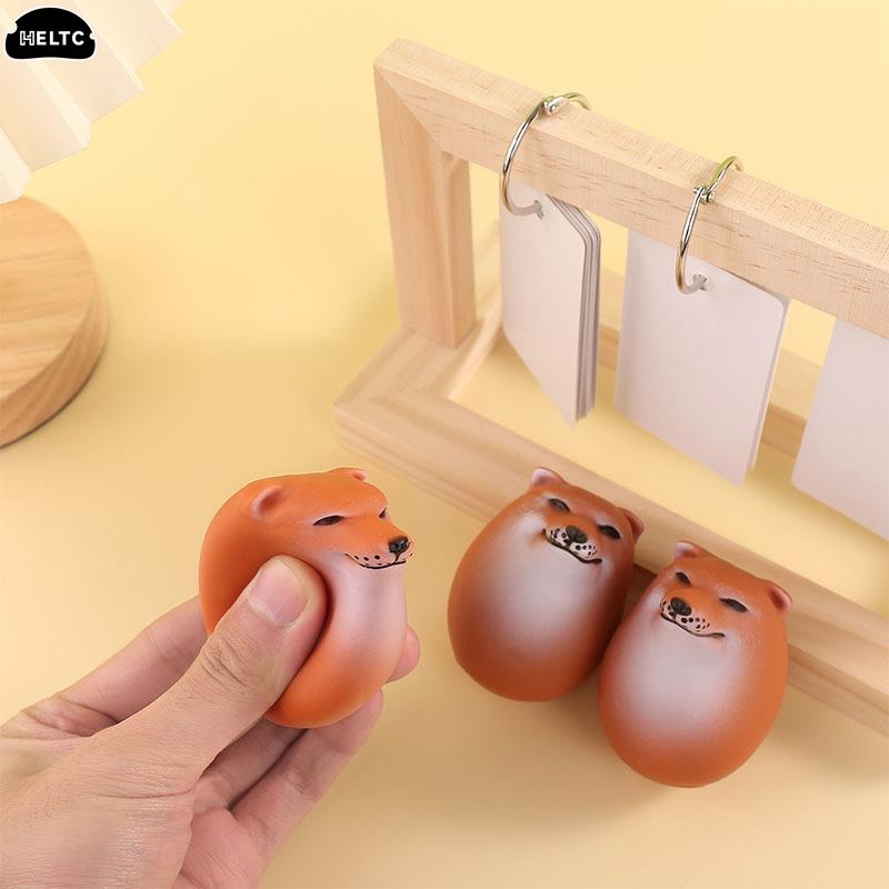 1PCS Creative Shiba Inu Realistic Egg Shape PVC Desk Decor Dog & Egg Union Decorations For Home Offices Fun Christmas Gifts