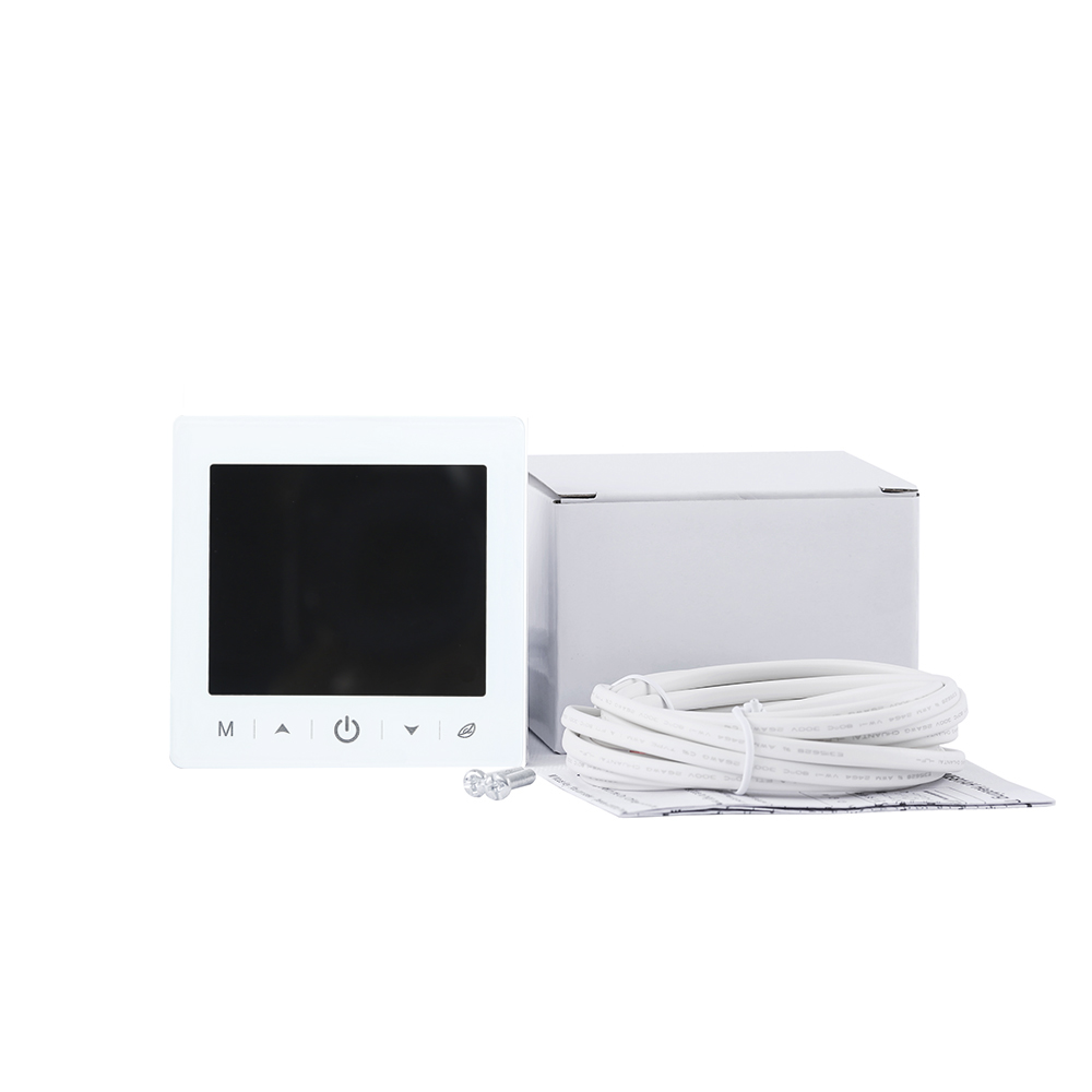 Strahlendes elektrisches Fußbodenheizsystem mit programmierbarem WLAN-Thermostat, inklusive Sensor, rote oder weiße warme Matte