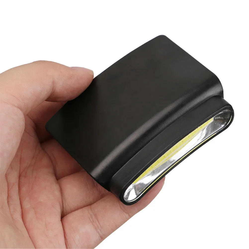 Di Động Đèn Pha Kẹp Trên Nắp Đèn LED COB Đèn Pha Đèn Pin Mini Chiếu Sáng Ngoài Trời Ánh Sáng Đèn Pin Sử Dụng 3 * AAA pin