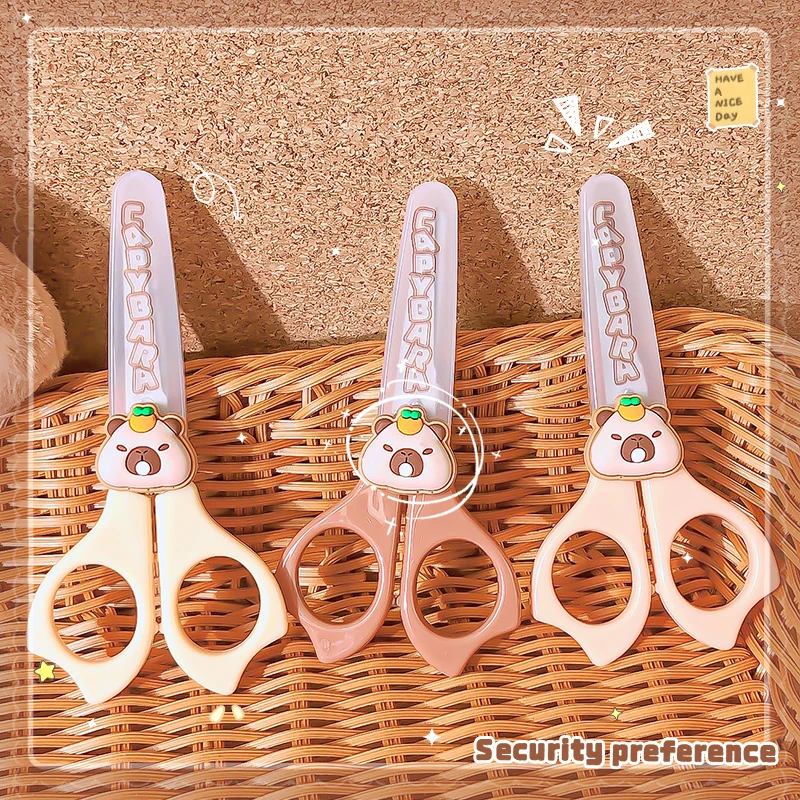 pretty school useful back to school acsesories stationery cute capybara scissors Mini scissors School scissors for diy