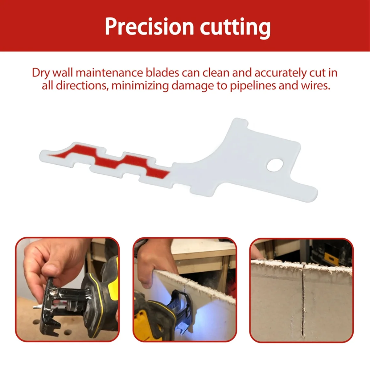 BABQ Mini Reciprocating Jig Saw Blades Drywall Reciprocating Saw Blade 85/86 Type Wire Box Drywall Access Sawzall Blades 5Pcs
