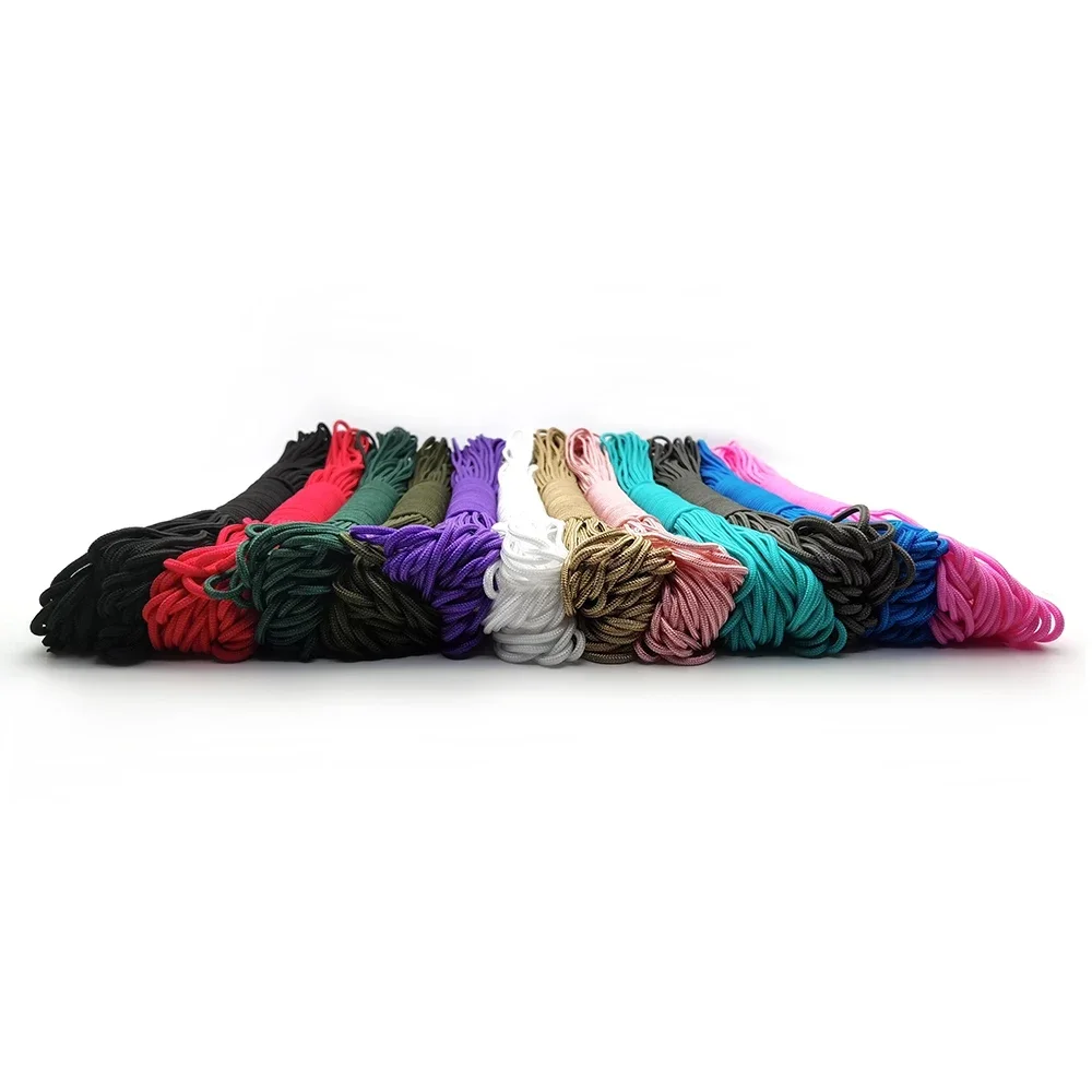 3mm paracord cordão corda pára-quedas caminhadas acampamento varal tático pulseira acessório um núcleo 100ft 328ft