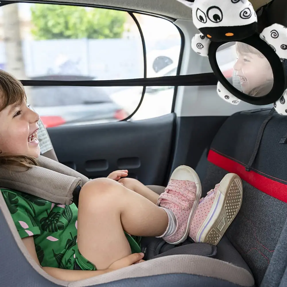 รถที่นั่งของเล่นสําหรับทารก 0 + เดือนเด็กด้านหลังกระจกแขวน Squeaky Sensory Soft Rattle ของเล่นเด็กศูนย์กิจกรรมสําหรับ Play KICK