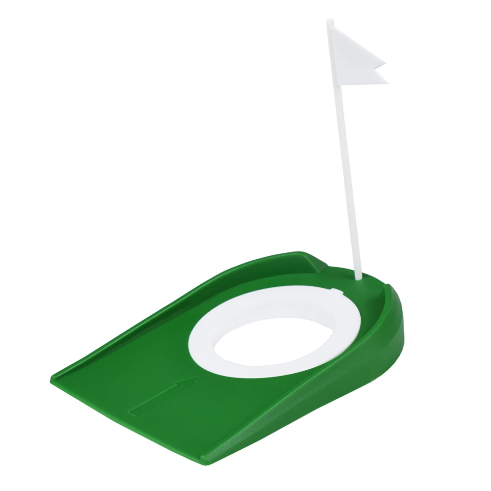 Entrenador de Golf para interiores con agujero, Putter de bandera, ayuda de práctica verde, ayuda para entrenamiento al aire libre en casa, agujero ajustable