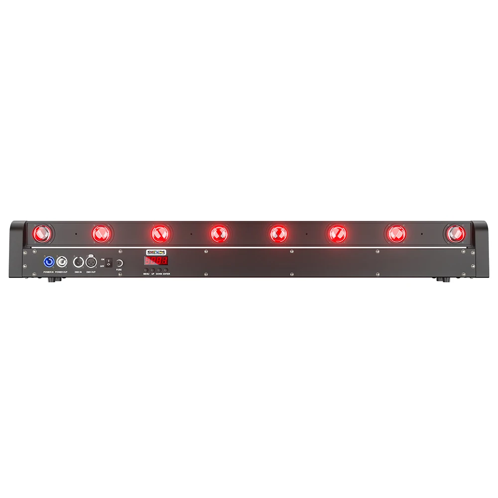 SHEHDS 8x12W RGBW multicolore barre de LED faisceau lumière principale mobile avec Flight Case expédition rapide pour les ensembles de DJ lieu forte lumière du jour