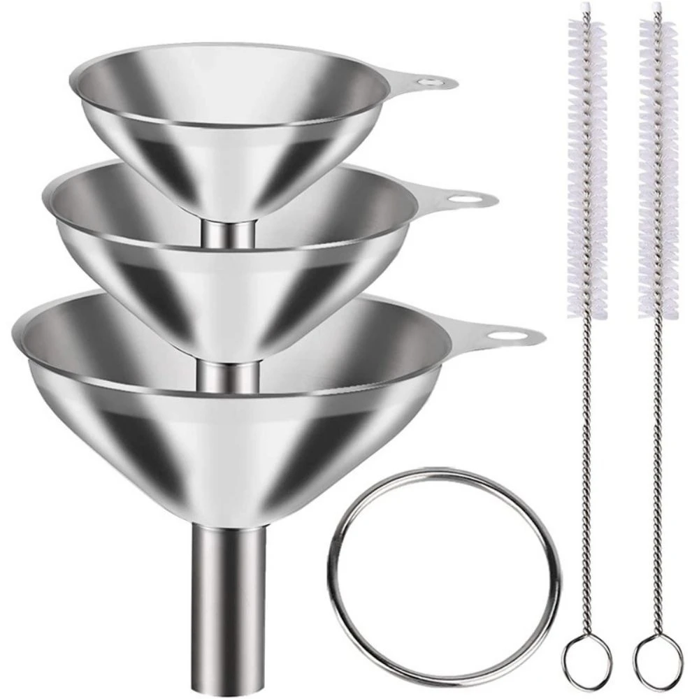สแตนเลสสตีลกรองไวน์ช้อนช่องทางขนาดใหญ่และขนาดเล็กเทน้ํามัน Home KITCHEN Scooper
