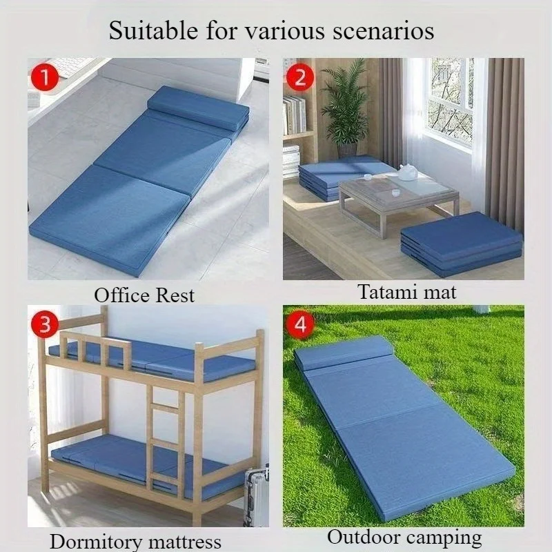 Office nap mat, floor laying, artifact folding mat, floor laying, thickened tatami mattress, sponge, lunch break mat