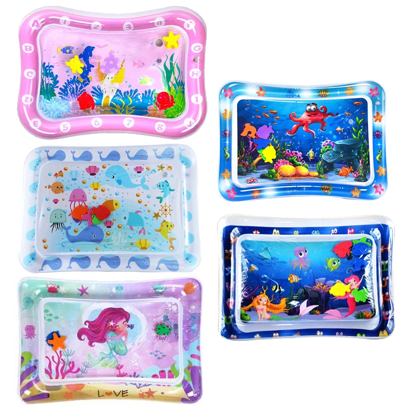 Infantil barriga tempo bebê água jogar esteira pvc almofada inflável criança almofada de água para crianças educação precoce desenvolvimento atividade brinquedos