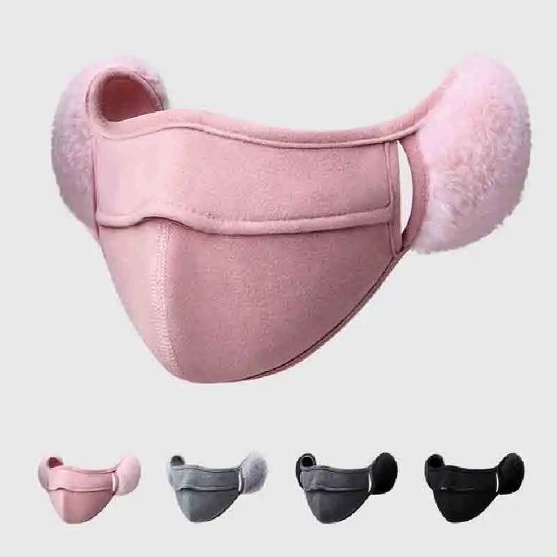 Nueva máscara de orejeras térmicas simples para otoño e invierno, máscara de invierno a prueba de viento, máscara envolvente a prueba de polvo, orejeras de ciclismo para hombres y mujeres