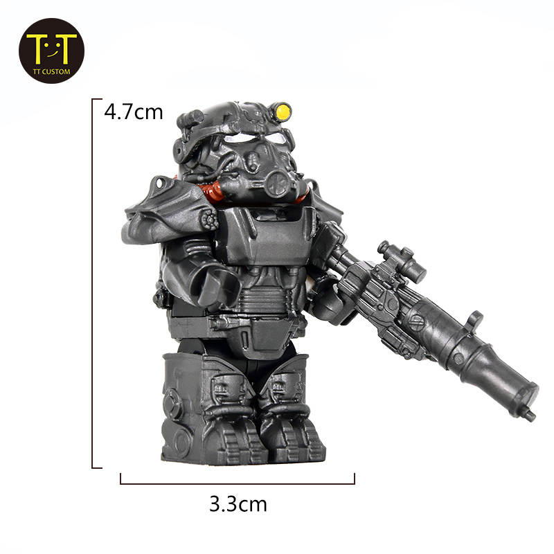 子供のためのミニアニメのビルディングブロック,mocミリタリー,t60兵士,アクション世代,フィギュア,武器,ロボット,メカ,レンガ,DIYおもちゃ,ギフト
